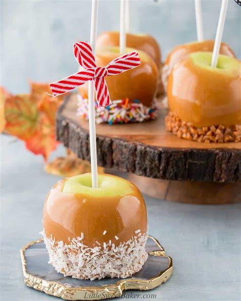Easy Caramel Apples {Just 3 Ingredients!} - Little Sweet Baker