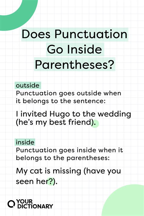 Punctuation Inside Or Outside Of Parenthesis