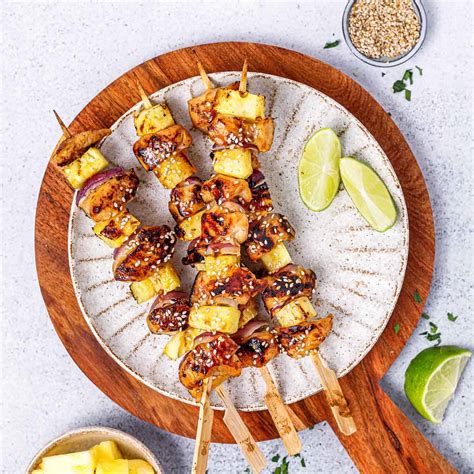 Grilled Teriyaki Chicken Skewers - Healthy Fitness Meals