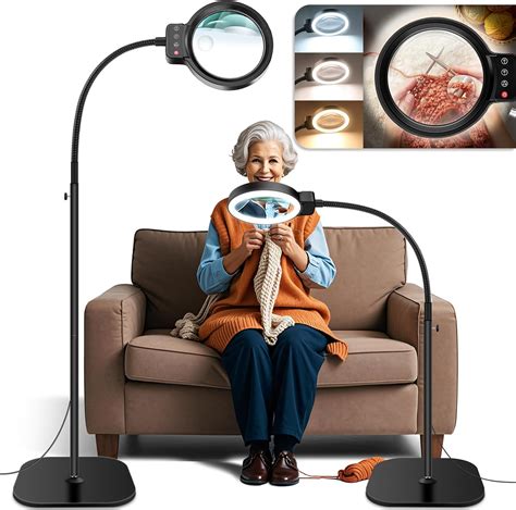 Amazon.com: 30X 10X Large Floor Magnifying Glass with Light and Stand ...
