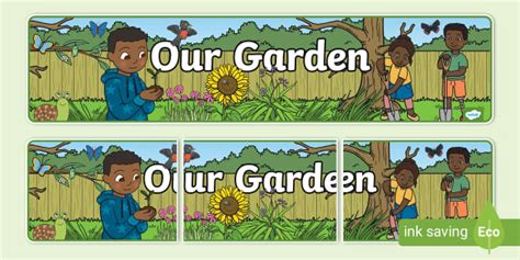 Our Garden Display Banner, garden