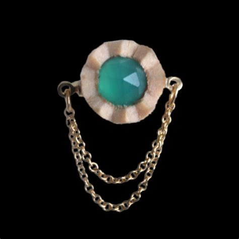 【イヤカフ】プリーツフラワーSS／チェーン／グリーンオニキス | kitona