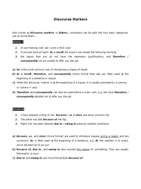 Image result for Sample Paragraph with Discourse Markers
