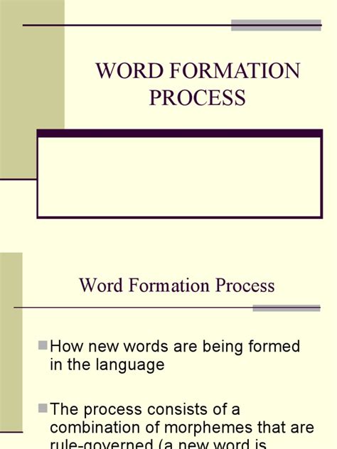 Image result for Word Formation Process