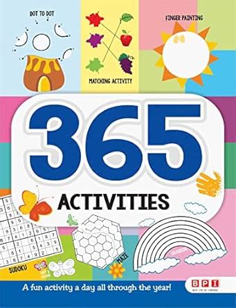 Buy 365 Activity Books for Kids, Dot to Dot, Finger Painting, Matching ...