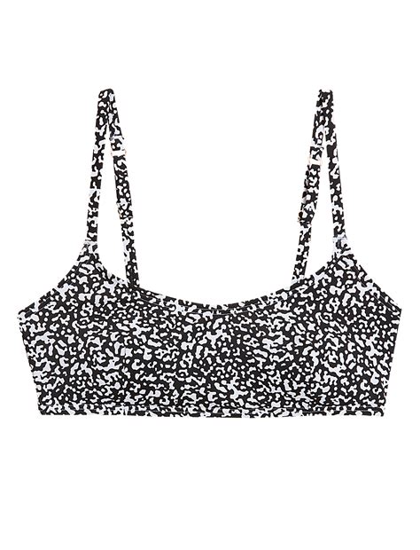 Buy Animal Print V-Neck Bikini Top at Marks & Spencer