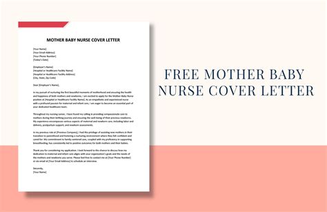 Mother Baby Nurse Cover Letter in Word, Google Docs - Download ...