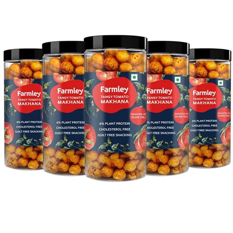 Farmley Tangy Tomato Roasted Makhana- Roasted In Olive Oil 415 gram ...