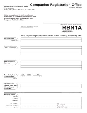 Form Rbn1a - Fill and Sign Printable Template Online
