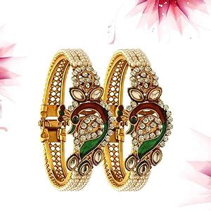 Buy YouBella Jewellery Traditional Gold Plated Bracelet Bangle Set for ...