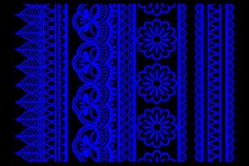Decorative ornamental border design in vibrant colors | Premium Vector