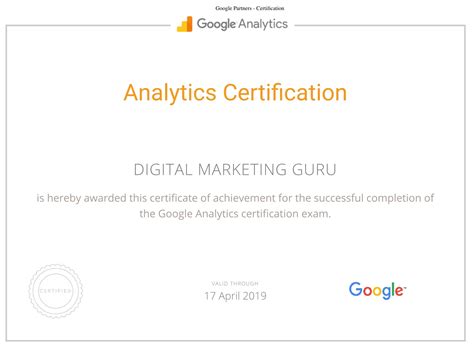 Certificates - DM Guru - Best Digital Marketing Training Institute