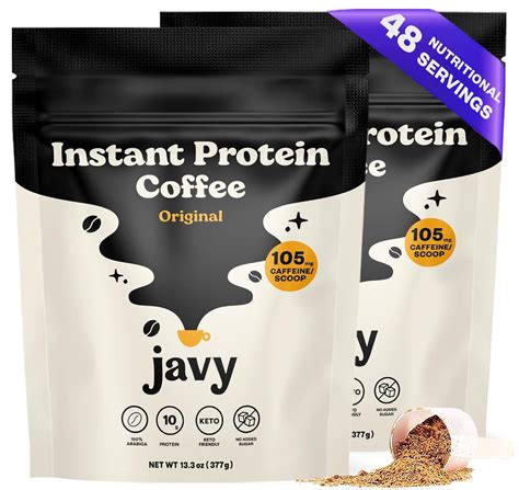 Amazon.com : Javy Instant Coffee Protein Coffee - Premium Whey Protein ...