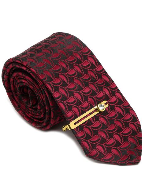 Buy Burgundy Red Luxury Italian Silk Necktie Set With Pocket Square ...