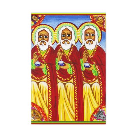 Holy Trinity Matte Canvas Ethiopian Christian Art Spiritual Odyssey 5 ...