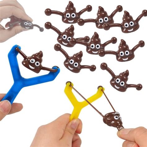 Buy Smiley Poop Sling Toy - Novelty Mini Rubber Sling Flying Poop Toys ...