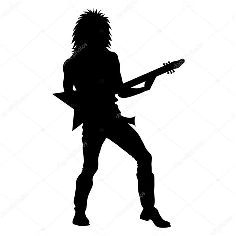 Female Rock Star Silhouette - Rock Star Silhouette