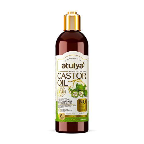 100% Pure Cold Pressed Castor Oil for Hair, Face, Body & Nails – atulya