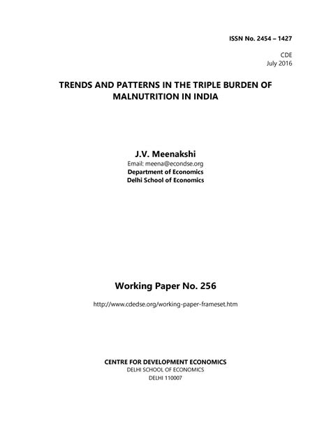 Work256 - Work - ISSN No. 2454 – 1427 CDE July 2016 TRENDS AND PATTERNS ...