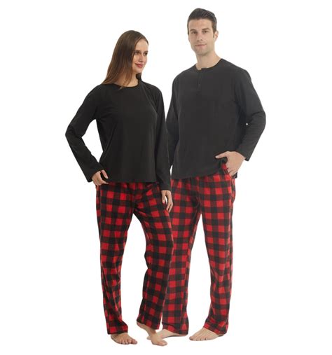 LNFINTDO Matching Couple Pajama Set, Matching Pjs for Couples, Plaid ...