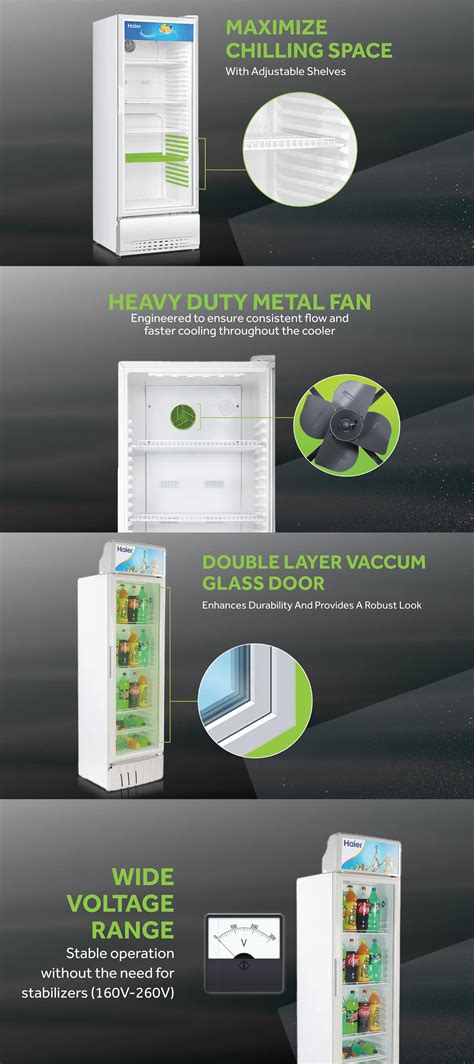 Refrigerators :: Haier :: Haier Single Door Visi Cooler | 360 L | Grey ...