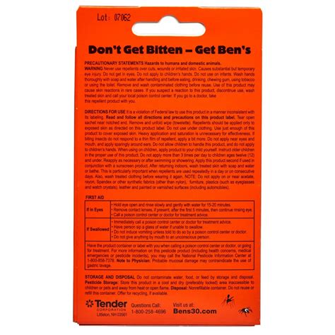 Ben's 30 Tick and Insect Repellent Wipes - GME Supply