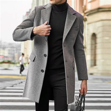 Mens Wool Dress Coat