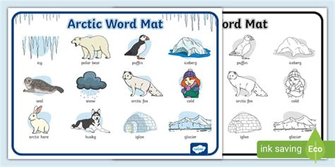 Arctic Word Mat