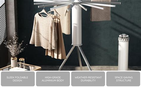Premium Foldable Aluminium Clothes Drying Rack - Grey : Amazon.in: Home ...