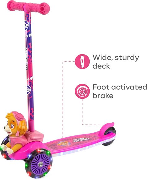 Skye Scooter for Kids, Self-Balancing 3 Wheeled Scooter PAW Patrol