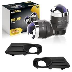 Audio Wheels 3" LED Projector Fog Lamp with Cover - 120W, Tri-Color ...