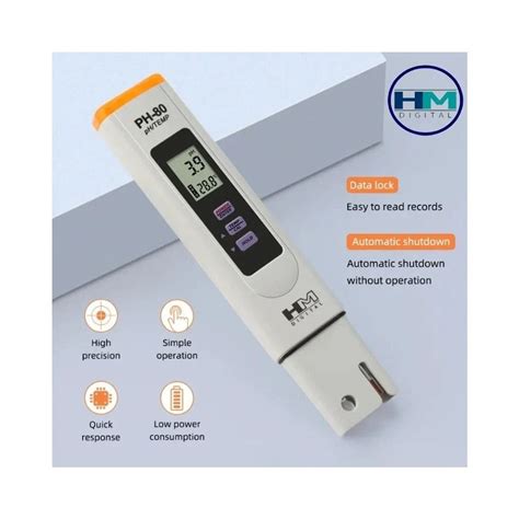 HM Digital PH-80 pH HydroTester: Water Resistant pH & Temperature Meter ...
