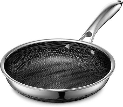 HexClad Hybrid Nonstick Frying Pan, 8-Inch, Stay-Cook Handle ...