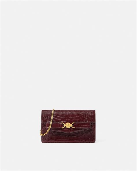 Medusa '95 Croc-Effect Clutch Red | VERSACE
