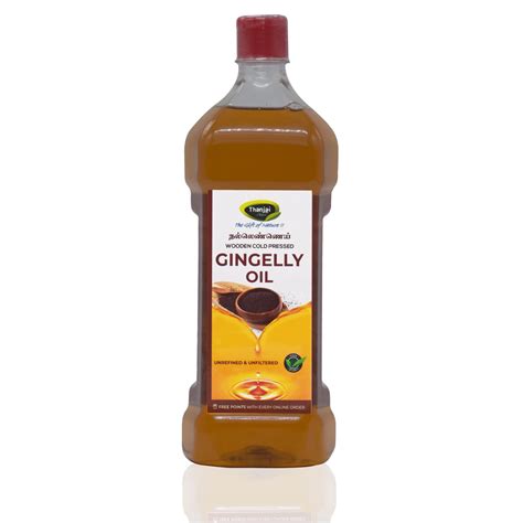 Thanjai Natural Virgin Gingelly Oil 1000ml Sesame Oil Cold Pressed ...