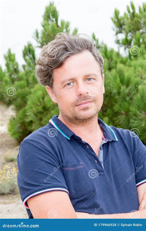 Outdoor Portrait of Middle Aged White Man Stock Photo - Image of ...