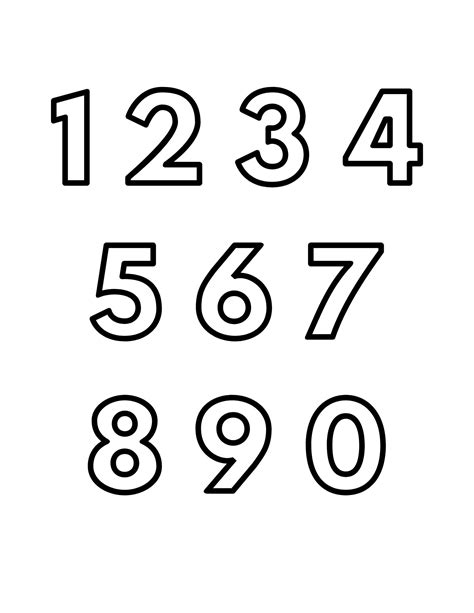 Image result for Numbers 0-9