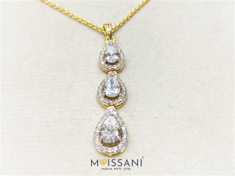 Lab-Grown Diamond Pear And Round Shape Pendant - LPT0079