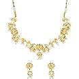 VOYLLA VoyllaApsara Faux Pearls Adorned Brass Lotus Motifs Gold Plated ...