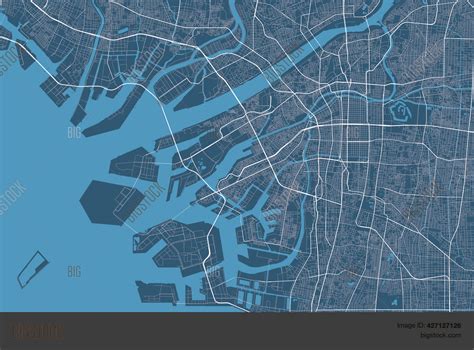 Detailed Map Osaka Vector & Photo (Free Trial) | Bigstock