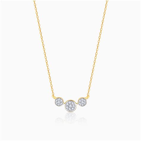 Gold Melting Hearts Diamond Necklace – Heer by GIVA