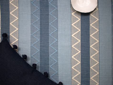 Spaces Spun 100% Cotton Area Rugs-Blue/White