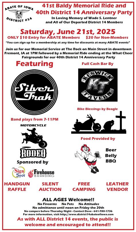 41st Annual Baldy Memorial Ride and 40th District 14 Anniversary Party ...