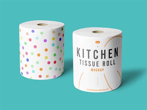 Kitchen Tissue Roll Paper Towel Mockup | Free PSD Templates