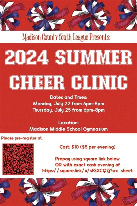 Summer Cheer Clinic, Madison Middle School, Marshall, 25 July 2024 ...