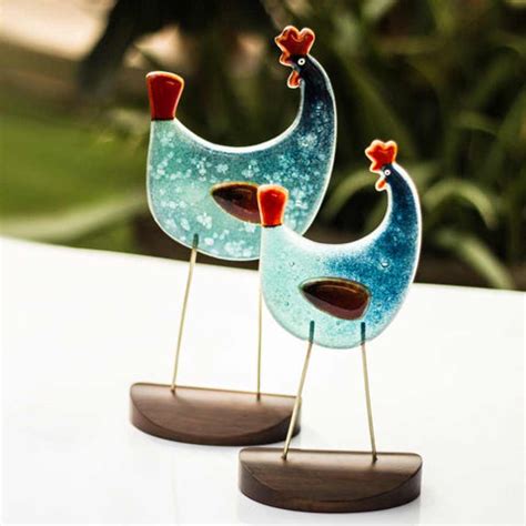 Buy Rooster Wooden Stand for Home Decor | Namrata Kedia Designs- (Sea ...