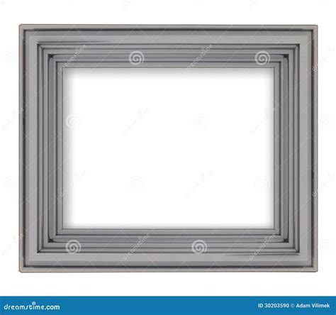 Blank Metallic Grey Decorative Rectangular Frame Stock Illustration ...