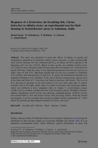 Response of a freshwater air-breathing fish, Clarias batrachus to ...