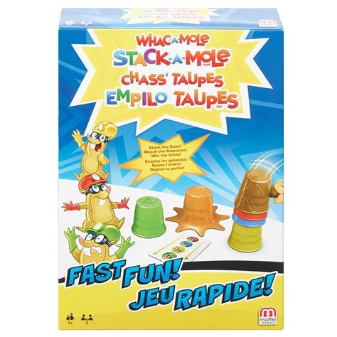 Buy Mattel Games Whac-A-Mole Stack-A-Mole Fast Fun Game Online at Best ...