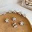 Starvis 10 Pcs White Pearl Mini Claw Metal Clips Flower Design Small ...